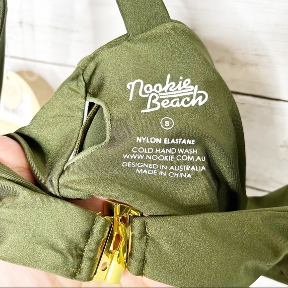 Revolve Nookie Beach Green 2 Piece Amazon Bikini Swimsuit Set XS/S - Picture 9 of 11